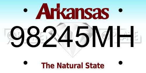 98245MH Arkansas License Plate