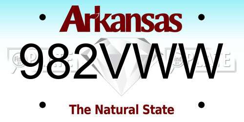 982VWW Arkansas License Plate