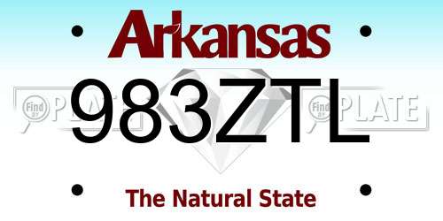 983ZTL Arkansas License Plate