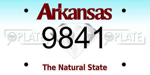 9841 Arkansas License Plate