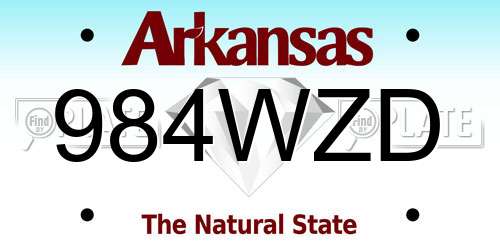 984WZD Arkansas License Plate