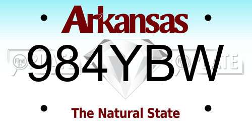 984YBW Arkansas License Plate