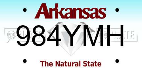 984YMH Arkansas License Plate