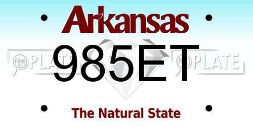 985ET Arkansas License Plate