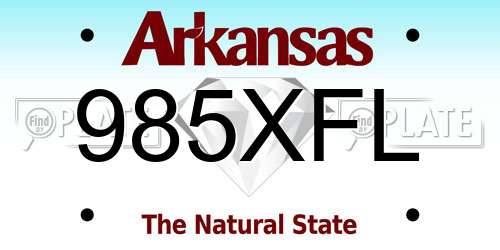 985XFL Arkansas License Plate