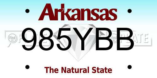 985YBB Arkansas License Plate