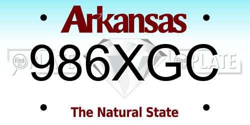 986XGC Arkansas License Plate