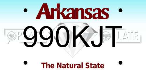990KJT Arkansas License Plate
