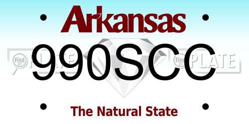 990SCC Arkansas License Plate