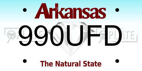 990UFD Arkansas License Plate