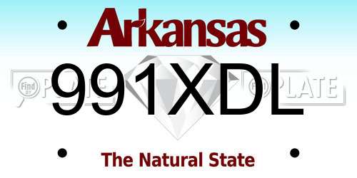 991XDL Arkansas License Plate