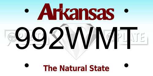 992WMT Arkansas License Plate