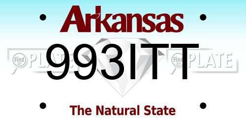 993ITT Arkansas License Plate