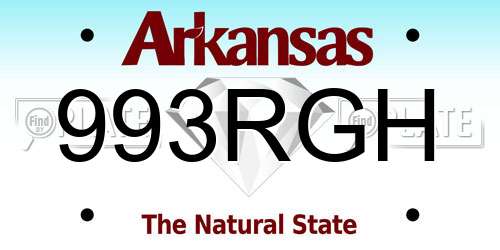 993RGH Arkansas License Plate