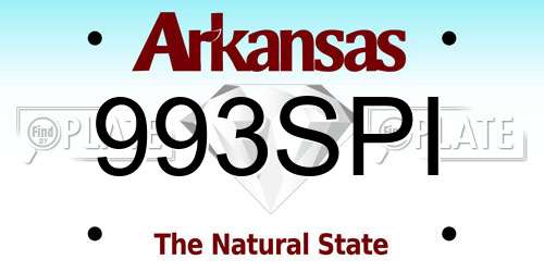993SPI Arkansas License Plate