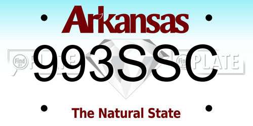 993SSC Arkansas License Plate