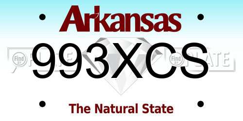 993XCS Arkansas License Plate