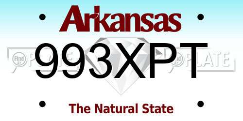993XPT Arkansas License Plate
