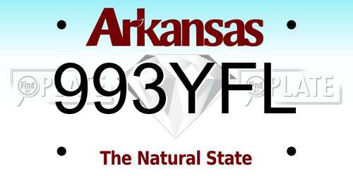 993YFL Arkansas License Plate