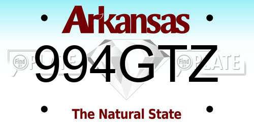994GTZ Arkansas License Plate