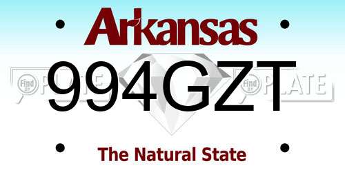 994GZT Arkansas License Plate