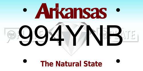 994YNB Arkansas License Plate