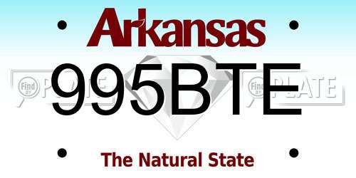 995BTE Arkansas License Plate