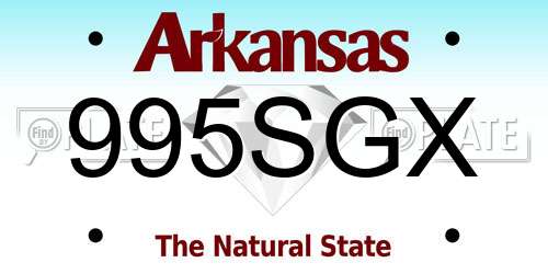 995SGX Arkansas License Plate