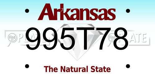 995T78 Arkansas License Plate