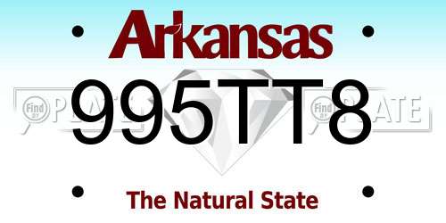 995TT8 Arkansas License Plate