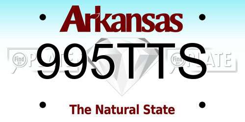 995TTS Arkansas License Plate