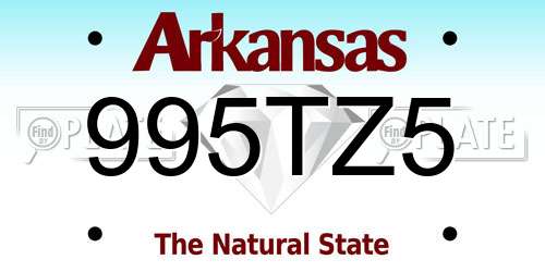 995TZ5 Arkansas License Plate