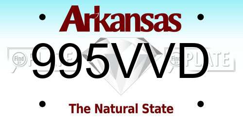 995VVD Arkansas License Plate