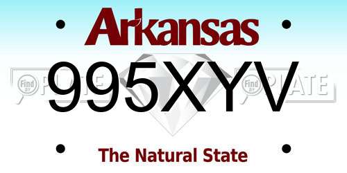 995XYV Arkansas License Plate