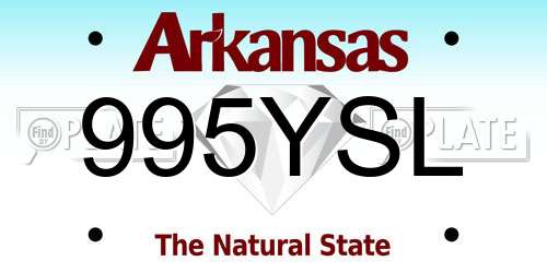 995YSL Arkansas License Plate