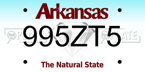 995ZT5 Arkansas License Plate