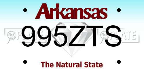 995ZTS Arkansas License Plate