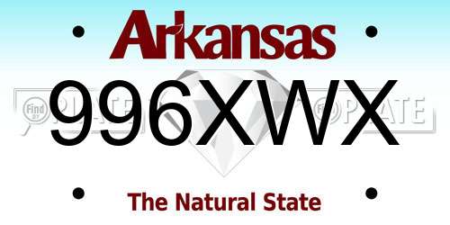 996XWX Arkansas License Plate