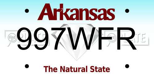 997WFR Arkansas License Plate