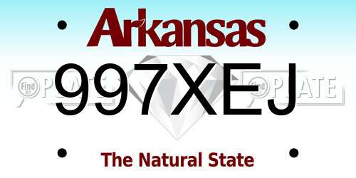 997XEJ Arkansas License Plate