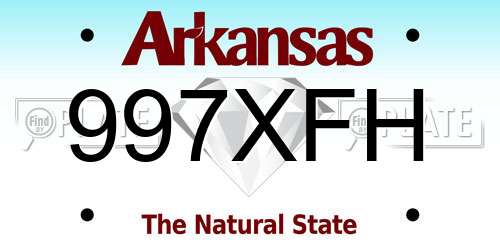997XFH Arkansas License Plate