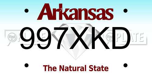 997XKD Arkansas License Plate