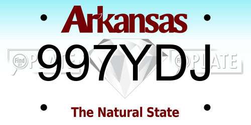 997YDJ Arkansas License Plate