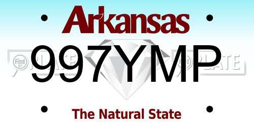 997YMP Arkansas License Plate