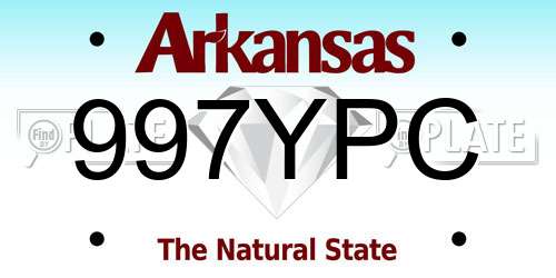 997YPC Arkansas License Plate