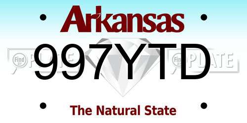 997YTD Arkansas License Plate