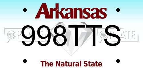998TTS Arkansas License Plate