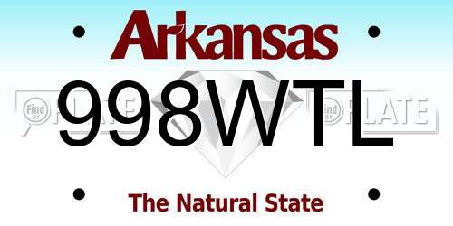 998WTL Arkansas License Plate