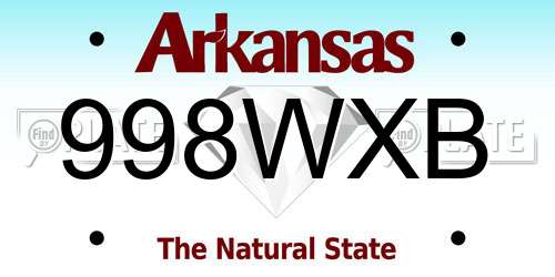 998WXB Arkansas License Plate
