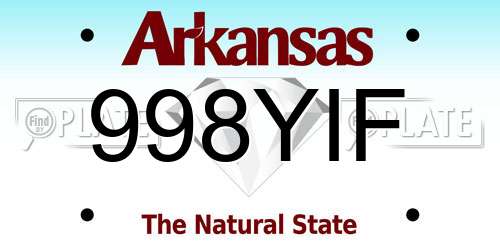 998YIF Arkansas License Plate